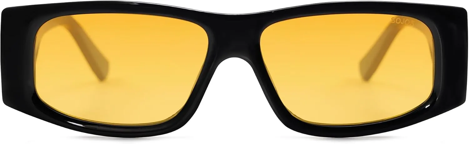 SOJOS Trendy Y2K Rectangle Polarized Sunglasses for Women Men Fashion Designer Rave Sunglasses SJ2228