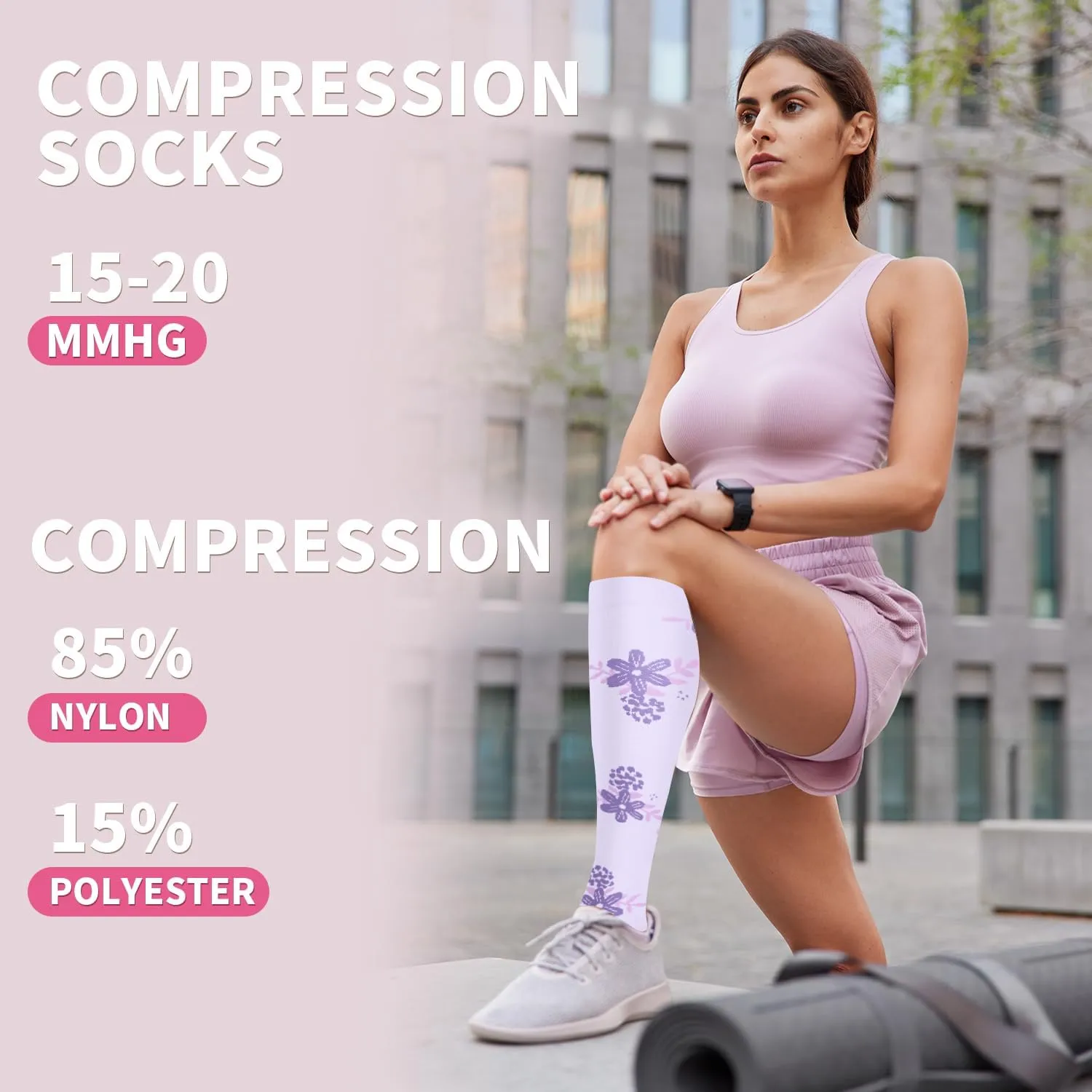 Sooverki Compression Socks for Women Men Circulation 6 Pairs-Best Compression Stockings For Running,Athletic,Nursing