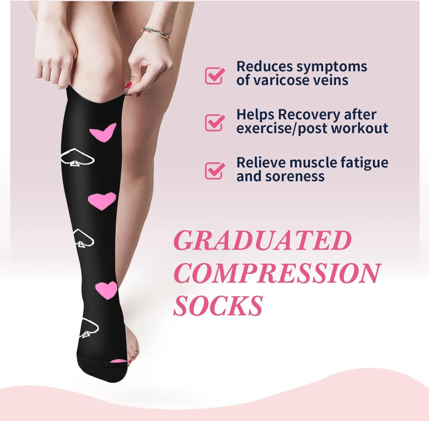 Sooverki Compression Socks for Women Men Circulation 6 Pairs-Best Compression Stockings For Running,Athletic,Nursing