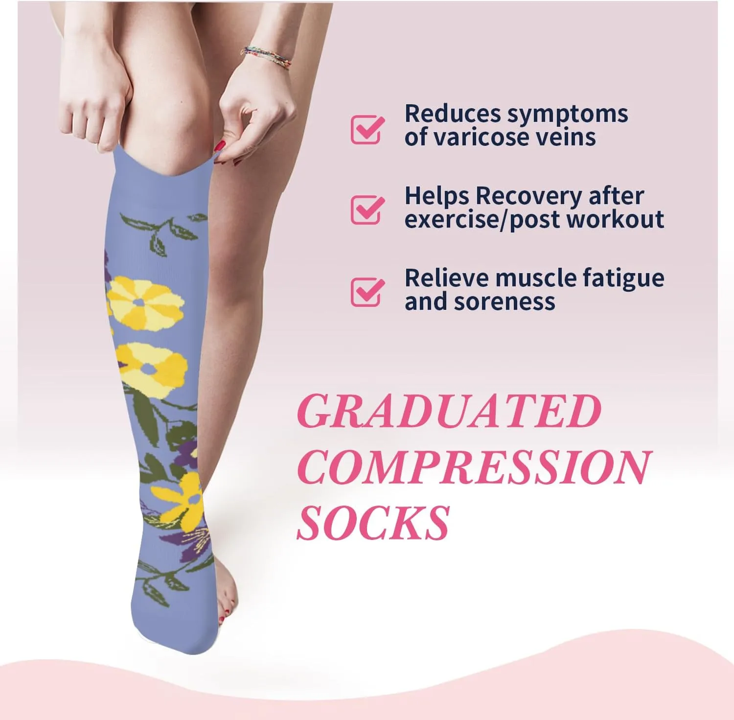 Sooverki Compression Socks for Women Men Circulation 6 Pairs-Best Compression Stockings For Running,Athletic,Nursing