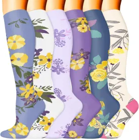 Sooverki Compression Socks for Women Men Circulation 6 Pairs-Best Compression Stockings For Running,Athletic,Nursing