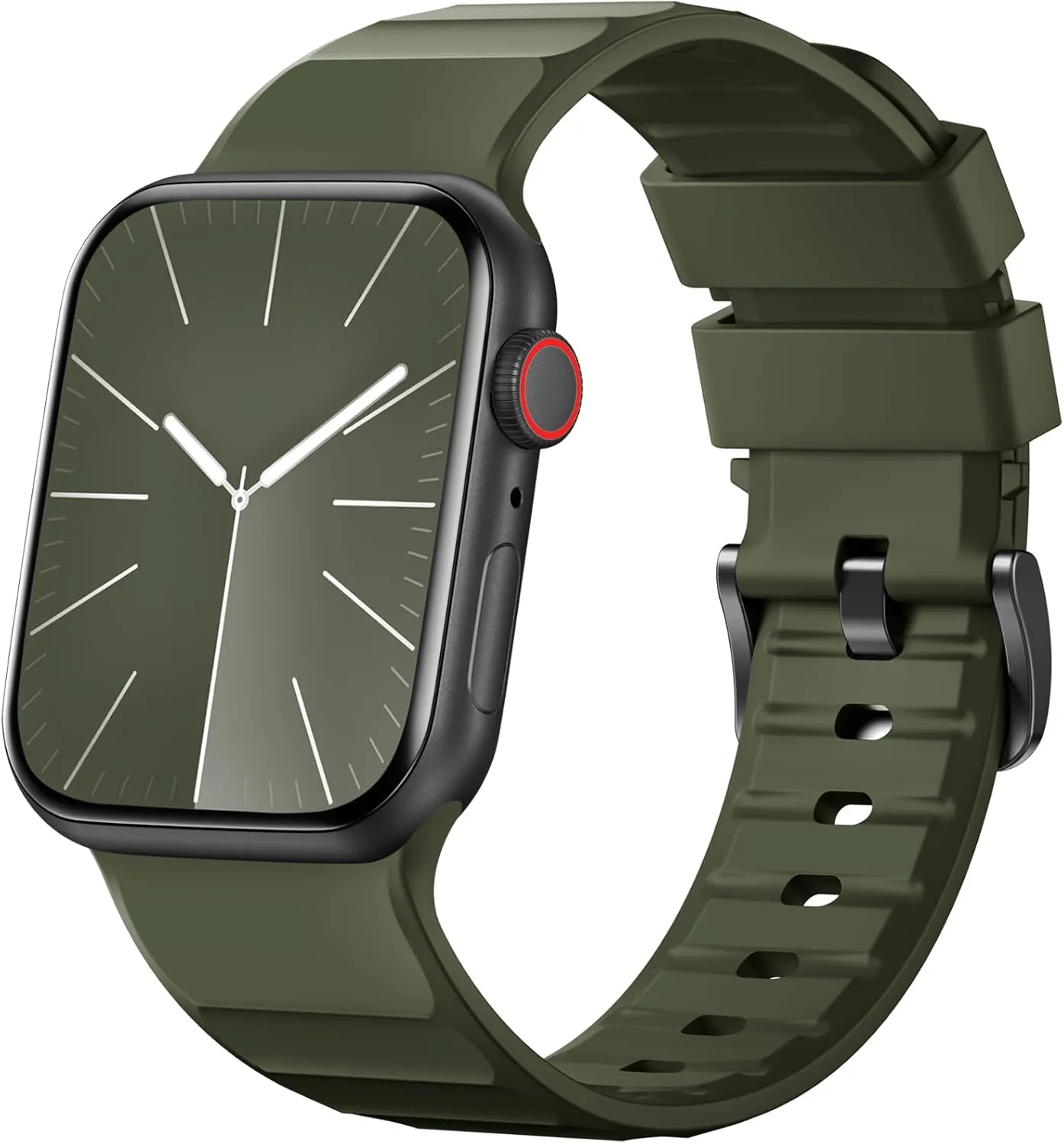 Sport Band Compatible with Apple Watch 49mm 46mm 45mm 44mm 42mm for Men Women, Soft Silicone Breathable Wristband Replacement Strap for iWatch Ultra 2 SE Series 10 9 8 7 6 5 4 3 2 1