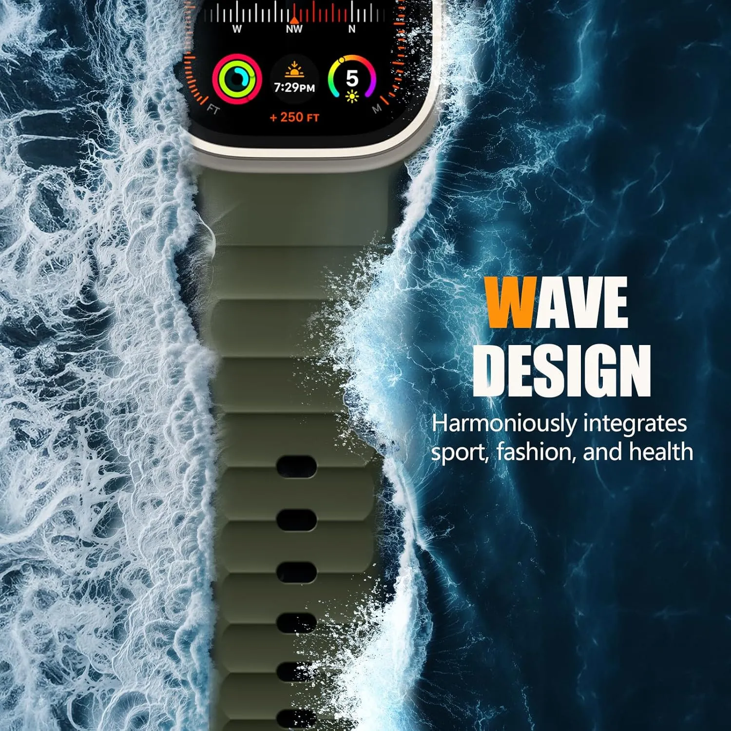 Sport Band Compatible with Apple Watch 49mm 46mm 45mm 44mm 42mm for Men Women, Soft Silicone Breathable Wristband Replacement Strap for iWatch Ultra 2 SE Series 10 9 8 7 6 5 4 3 2 1