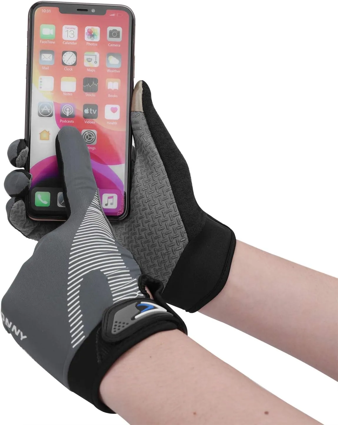 Summer Cooling Cycling Gloves Full Finger Touch Screen for Women Men Breathable Non-slip Motorcycle Mountain Bike Riding Gloves Road Bicycle BMX Lifting Fitness Climbing Workout Exercise Golf Gloves