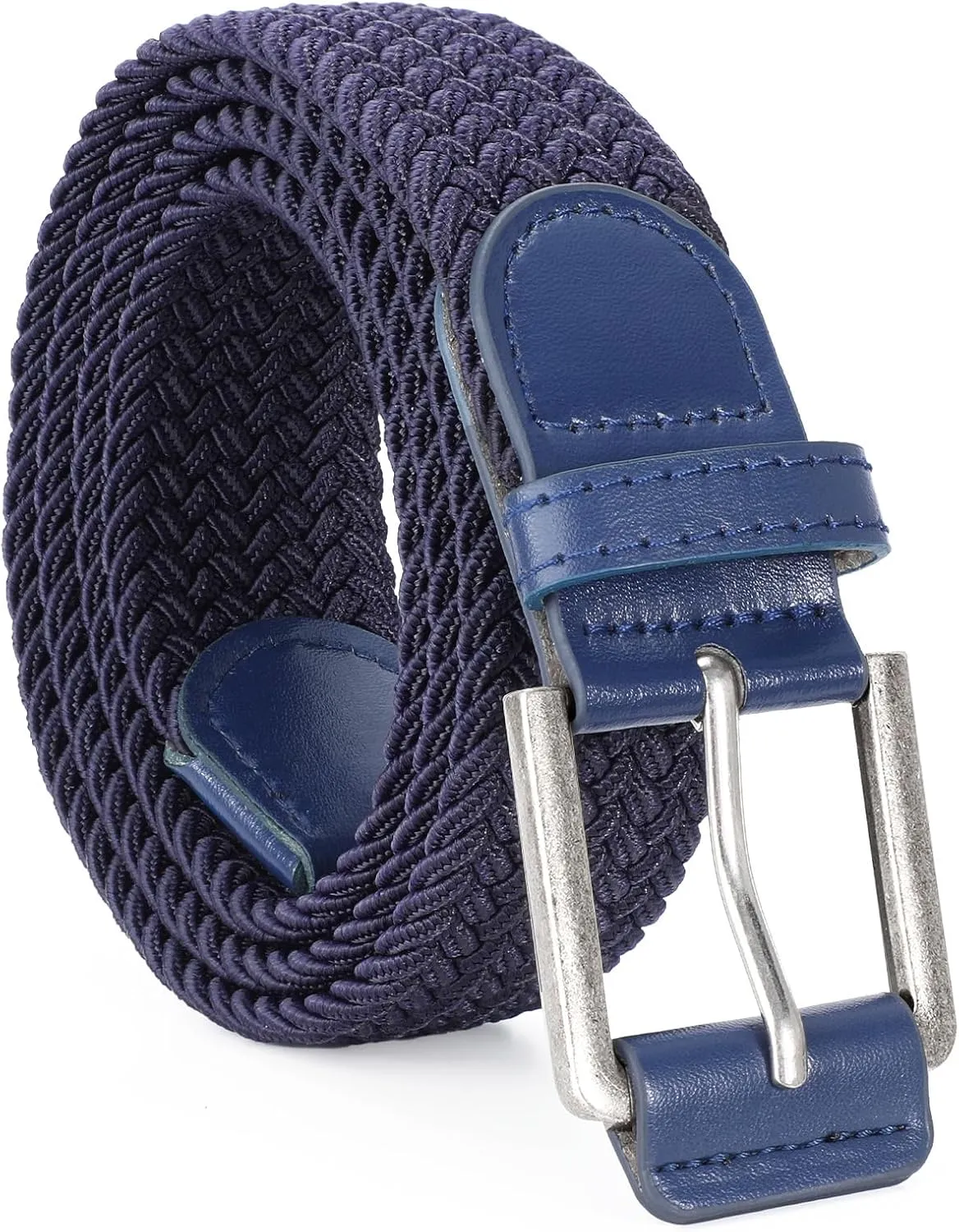 SUOSDEY Men Stretch Woven Belt Golf Braided Belt Casual Elastic Belt Web Belt for Jeans Pants