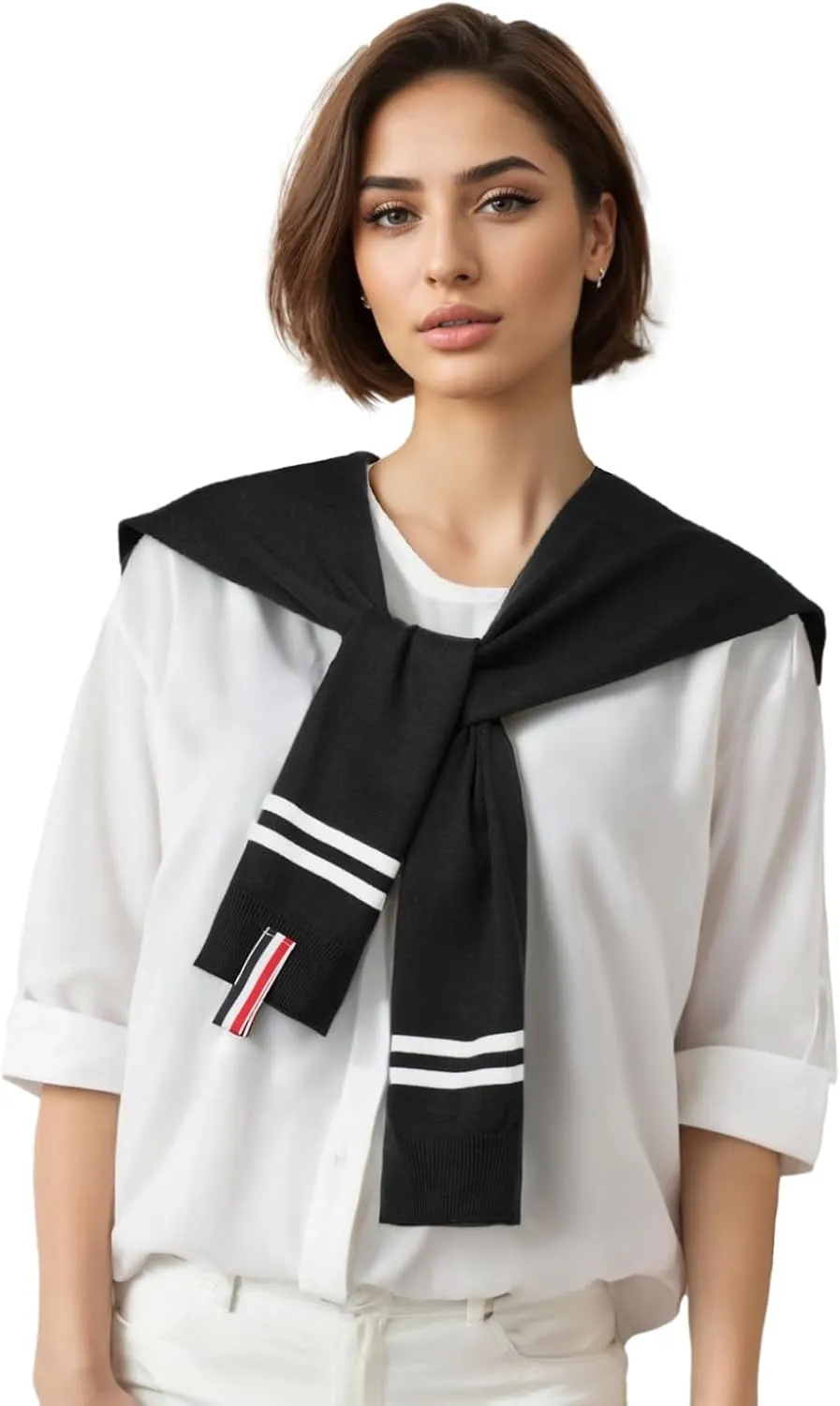 Sweater Shawl Wraps for Women Sweater Knitted Knotted Shawls Travel Casual Scarf Cape Shoulder Tops Fashion Wrap