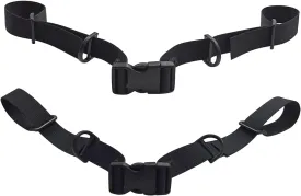 Tenalleys 2 Pieces Backpack Chest Strap Adjustable Chest Harness Backpack Accessory Strap fit Hiking and Jogging Camping (Black)