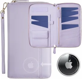 Travel Document Organizer - RFID Passport Wallet Case Family Holder Id Wristlet
