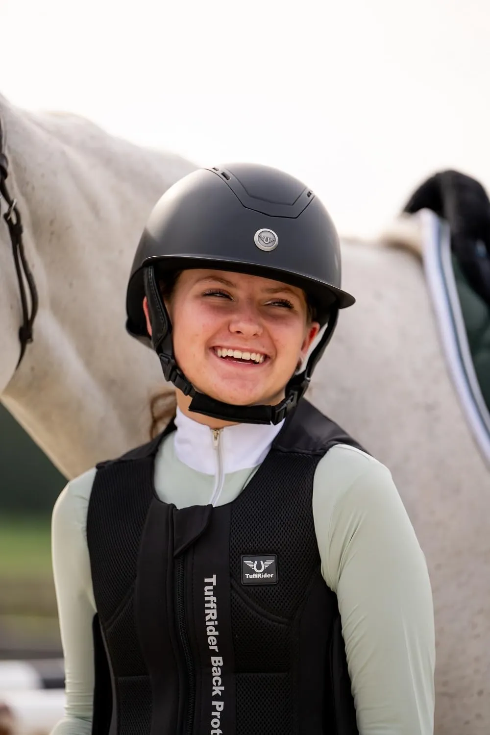 TuffRider Guardian Wide Brim Equestrian Horse Riding Helmet