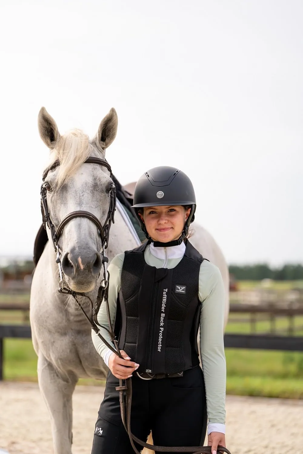TuffRider Guardian Wide Brim Equestrian Horse Riding Helmet