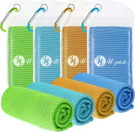 U-pick Cooling Towels (40"x12"), Cooling Towel for Neck and Face, Soft Breathable Chill Ice Towel, Stay Cool Sweat Rags for Gym, Yoga, Workout, Exercise, Sport, Beach, Camping, Cruise