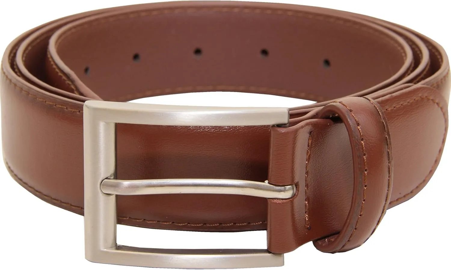 VANGELO Men Classic Dress Belt Black Brown Coffee Cognac Ivory White Fits Waist Length from 28 to 70 Inch