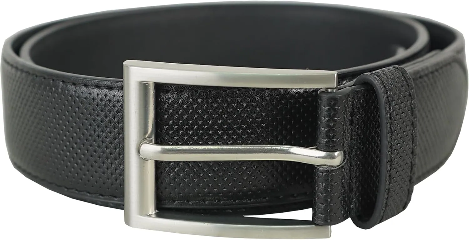 VANGELO Men Classic Dress Belt Black Brown Coffee Cognac Ivory White Fits Waist Length from 28 to 70 Inch