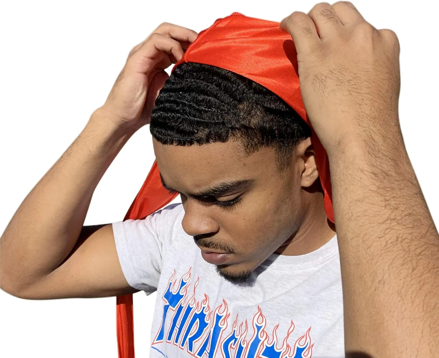 Veeta Superior Silk Durag - Smooth Silk Durag for Men & Women, Long Double Wide Straps, Outside Seam Triple Stitch Du Rag