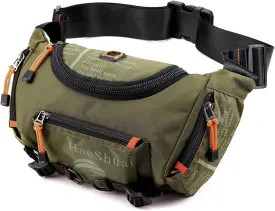 Waterproof Fanny Pack Crossbody Outdoor Waist Bag Pouch With Adjustable Strap Travel Hip Bag For Men Mountaineering,Hiking,Traveling, Camping, Cycling,Running (Green)