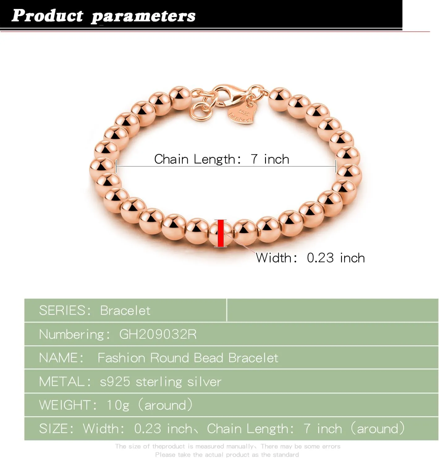 Women 925 Sterling Silver Round Bead Bracelet Minimalist 4-6MM 13-21CM Bell and Heart Pendant Prayer Beads Link Chain Bracelet Men Charm Jewelry Gift
