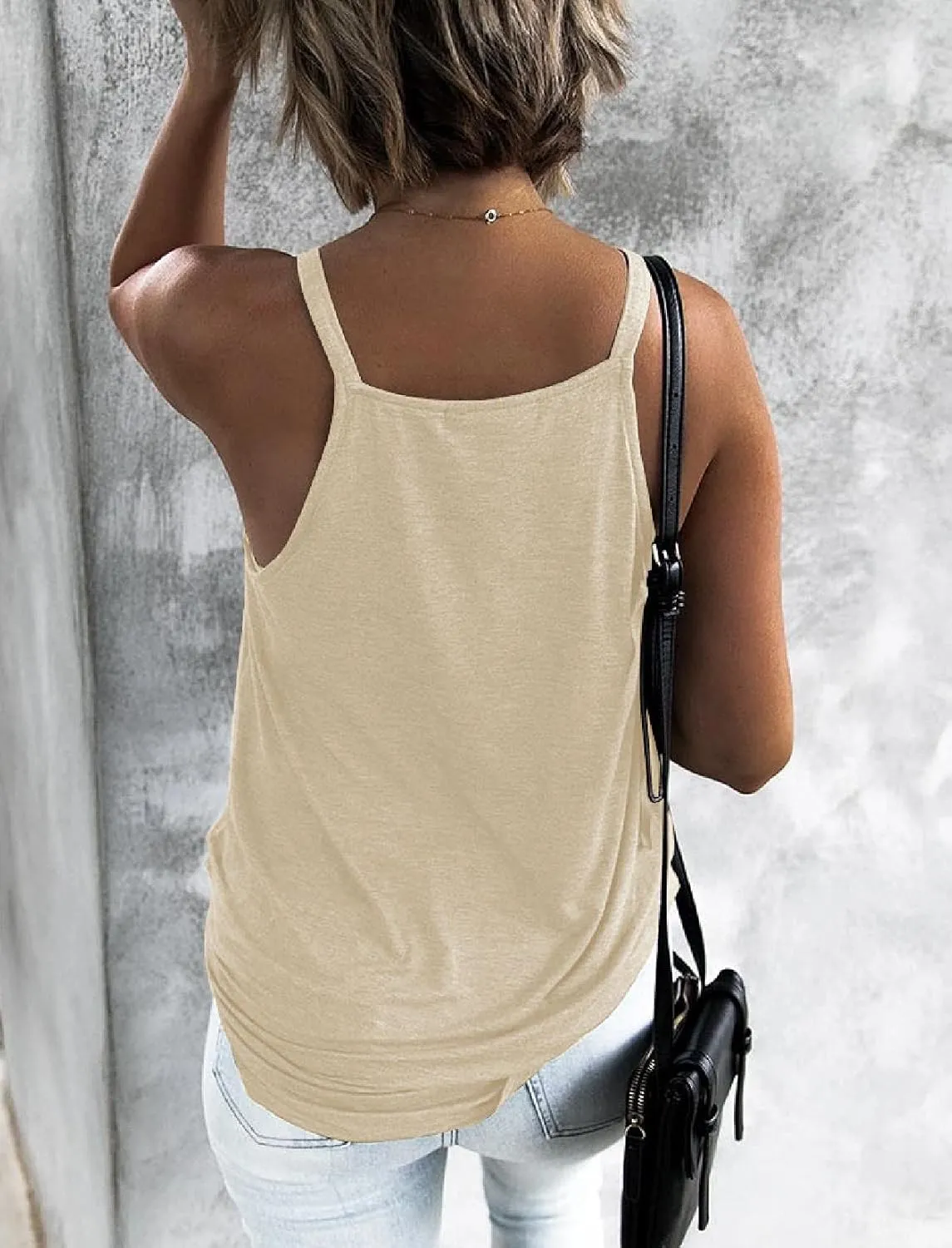 Women's Choker V-Neck Wrap Tank Tops