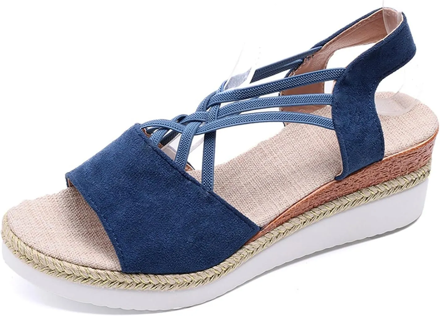 Women's Summer Wedge Sandals Open Toe Comfortable Ankle Strap Dressy Espadrille Platform Heels Casual Orthopedic