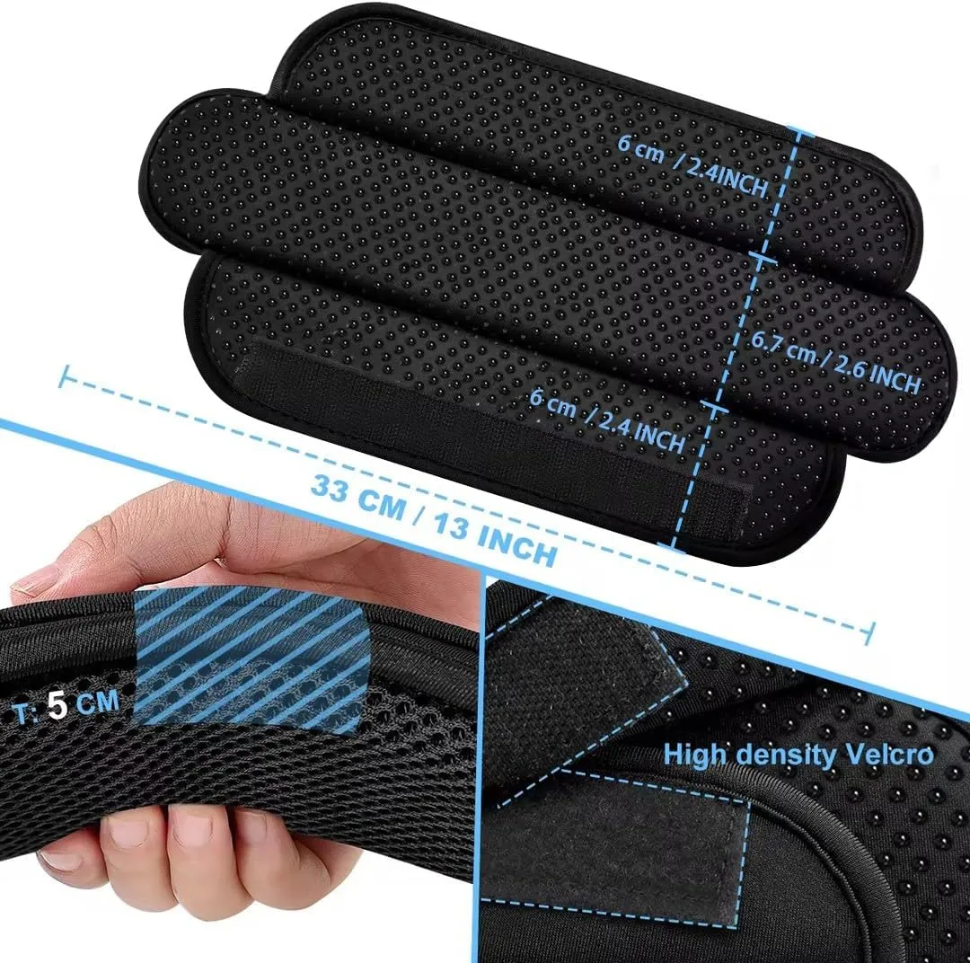 ZINZ 2-Pack Universal Shoulder Pad with Ultra thick Cushion for Bag Luggage Bag Crossbody, Plus Long & Anti-Slip & Breathable,Black-2Pack